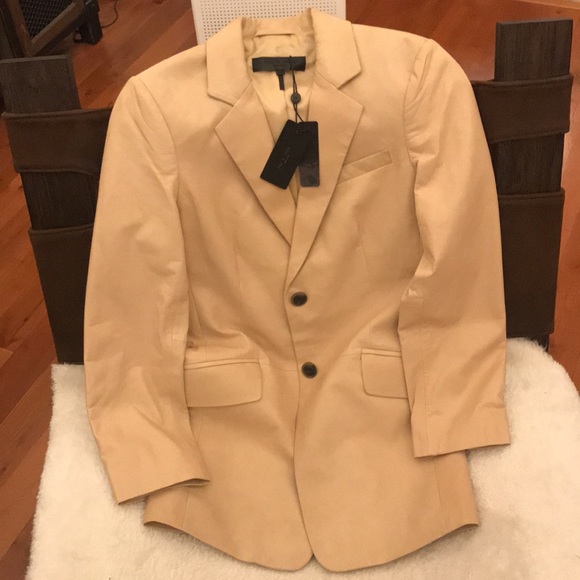 RAG & BONE Leather Charles Blazer Sz 0 - Picture 8 of 10